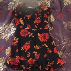 Black floral dress